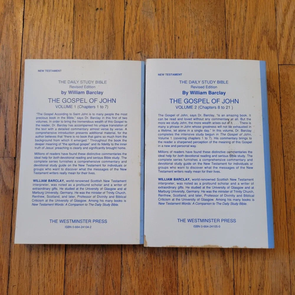 Westminster Press Gospel of John Blue Barclay Revised Edition Set DSB Commentary